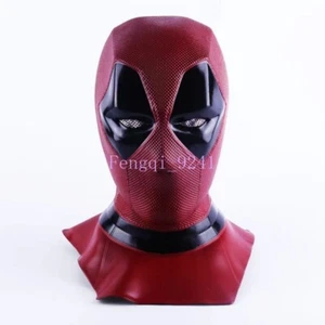 Adult Marvel Deadpool Helmet Full Face Latex Mask Halloween Party Cosplay Props - Picture 1 of 7