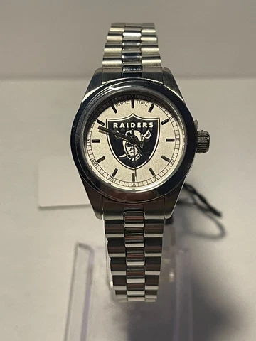 LAS VEGAS RAIDERS NFL Stainless Steel Ladies Watch by Game Time NEW Cover