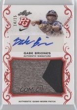 2018 Leaf Perfect Game National Showcase Red /15 Gabe Briones #PA-GB1 Patch Auto