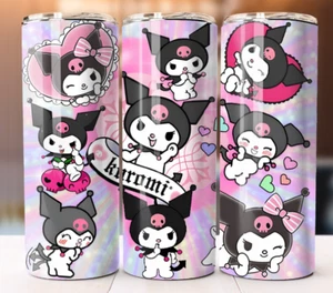 Kuromi Tumbler Design Sublimation Cup Mug Tumbler 20oz  Straw - Picture 1 of 1