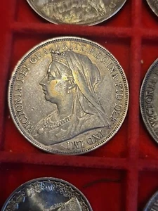 1896 Krone schöne Münze Silber Briten  - Bild 1 von 8