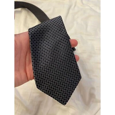 John Varvatos 100% Silk Black, Navy, and Silver 3 Inch Tie - Image 1 of 4