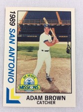 1989 San Antonio Missions-Texas League-BEST Baseball Card-Adam Brown