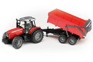 Bruder 02045 - Massey Ferguson 7480 Tractor with Tipping Trailer - Scale 1:16 - Picture 1 of 2