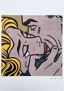 ROY LICHTENSTEIN - El beso - firmado, edición numerada 90/150, 35x50 cm - Imagen 1 de 5