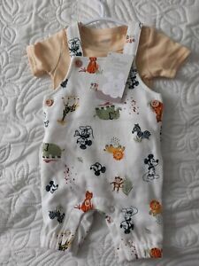 Baby Boys Mickey Mouse Summer Outfit In Size Up To 1 Month BNWTS 