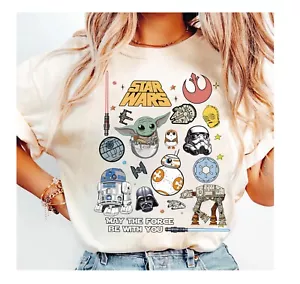 Vintage Star Wars May The Force Be With You Unisex Adult Kid Tee 250303 - Picture 1 of 10