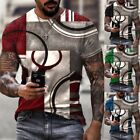 Hip Men's 3D Optical Illusion Printed Spiral T Shirt for Everyday Style