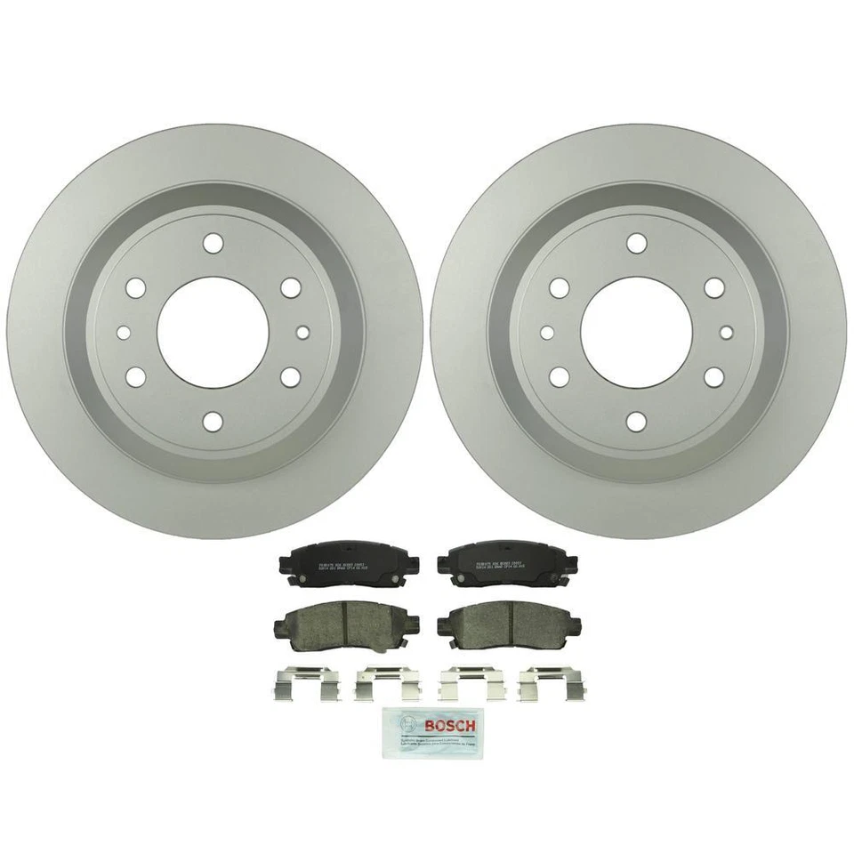 Kit de pastilhas de freio a disco Bosch 2 rotor ventilado traseiro 329mm cerâmica para Buick Chevy GMC - Imagem 1 de 1