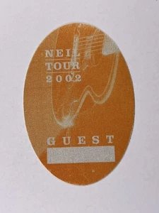 Neil Young Guest Pass Ticket Cloth Variant Original Solo Neil Tour 2002 - Imagen 1 de 12