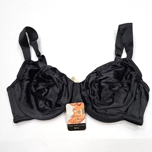 Vintage Victorias Secret Second Skin Satin BH 34C Schwarz - Bild 1 von 9