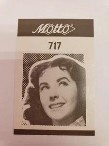 1987 Elizabeth Taylor Rare Motto Trivia Game Card - Actress - Picture 1 of 2