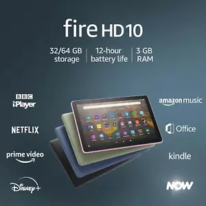 AMAZON FIRE HD 10 TABLET 11. GENERATION ALEXA 10,1" HD DISPLAY 32GB WLAN SCHWARZ - Bild 1 von 8