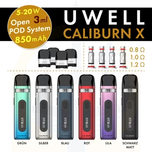 Uwell Caliburn X 3ml POD System 850mAh E-Zigarette Starterset/Kit opt G/G2 Coils
