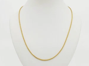 22k Gold Necklace Chain Link Woven Foxtail (7 grams) - Picture 1 of 9