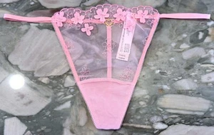 NEW Victoria Secret Dream Angels Pretty Petals Tulle V-String - Pink Hope -  XL - Picture 1 of 4