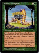 Giant Caterpillar Magic The Gathering Visions Card Light Play X1