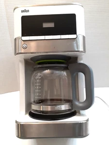 BRAUN Brew Sense 12 Cup Drip Coffee Maker 3107 White Working - Picture 1 of 10