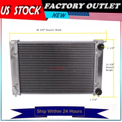 Radiador todo aluminio apto para Volkswagen 1985-1992 Golf/1982-1992 Jetta 17" CORE MT Foto 1 de 4