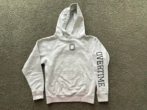 OVERTIME Basketball Hoodie Sweatshirt YOUTH Medium LIGHT GRAY Pullover Boys - Picture 1 of 6
