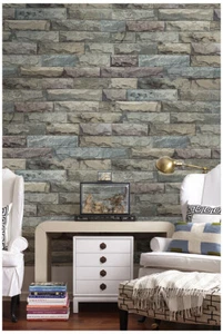 Vinyl Self-adhesive Wallpaper Peel and Stick Stone Brick Waterproof Removable 5M - Picture 1 of 7