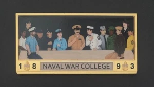 NAVAL WAR COLLEGE Navy Chief Last Supper 4" x 2 " CPO Challenge Coin - Picture 1 of 4