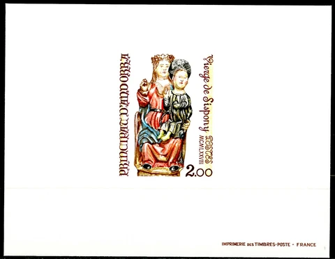 Andorra Proof Luxury Proof Yvert 271 Virgin of Sispony 1978 Cover