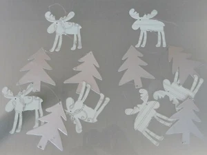 Deko - Kette Rentier / Elch u. Tanne, Metall - Bild 1 von 6