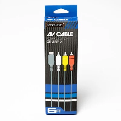 Retro Bit Composite AV Cable for Sega Genesis 2 Console - Image 1 of 4