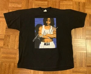 T-shirt promozionale vintage Y2K uomo Laila Ali Muhammed boxe jerzees etichetta XL - Foto 1 di 9