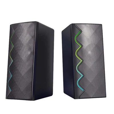 Miniature USB Power PC Sound System Color Illuminating For Gaming Desk - Image 1 of 4