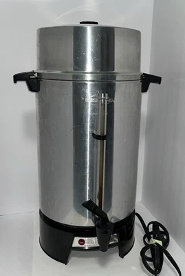 West Bend 100 Cup Automatic Coffee Maker Commercial Aluminum No. 33600 (TESTED) - Image 1 of 4