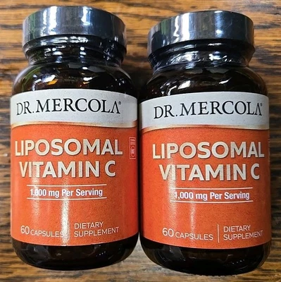 Pacote com 2 Dr. Mercola lipossomal vitamina C 1000mg 120 cápsulas validade 25/08 - Imagem 1 de 4