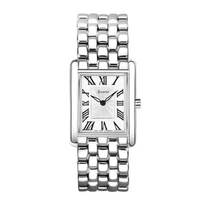 Accurist Rectangle Silver White Dial Watch Brand New RRP £189 Model 71006 - Picture 1 of 9