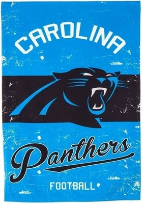 Bandera de jardín premium Carolina Panthers, doble cara, lino, vintage... Foto 1 de 4
