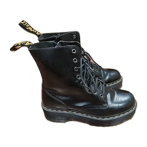 Dr. Martens schwarz Jadon Eye Plateau Stiefel Leder Reißverschluss Seiten Herren 10 - Bild 1 von 12