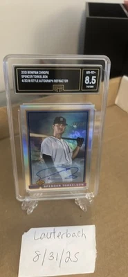 Spencer Torkelson 2021 Bowman Chrome 91 Style Auto 04/30 GMA Grade 8.5 - Image 1 of 2