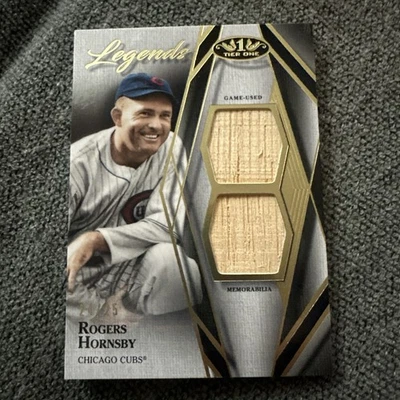ROGERS HORNSBY 2022 Topps Tier One Legends Dual Relic Game Used Bat Card #24/25 - Image 1 of 4