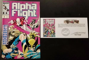 Alpha Flight (1983) #52 SIGNED Kevin Nowlan Notarized with Witness of Signature - Picture 1 of 6