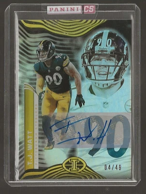 TJ Watt 2022 Panini Illusions Trophy Collection Auto #04/49 - #85 Factory Sealed - Image 1 of 3