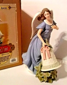 Grandeur Noel 12 1/2" Porcelain Christmas Angel With Bell, 2003, EUC - Picture 1 of 7