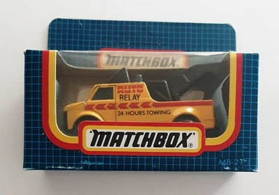 Matchbox 1987 CHEVROLET BREAKDOWN VAN (Tow Truck Yellow) New Old Stock MB21 1:64 - Image 1 of 4
