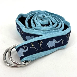 CK Bradley blau Elefant Martini Cocktail Band Gürtel Größe XL Tally Ho Designs - Bild 1 von 7