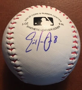 Autografo firmato Eric Young Jr Auto Baseball Rawlings Lega ufficiale certificato di autenticità - Foto 1 di 2