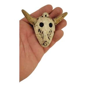 Silbato Calavera Toro, Flauta de Arcilla, Collar Calavera Toro, Silbato Azteca, Silbato Maya - Imagen 1 de 22