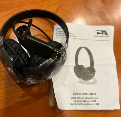 Auriculares estéreo USB Cyber Acoustics ACM-6005 Foto 1 de 4