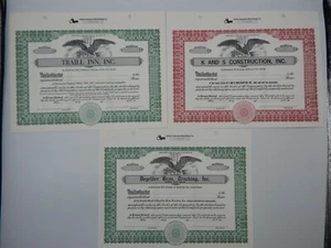 GEMISCHTE (9) NOS North Dakota Aktienanleihe Zertifikate TRAILL INN, INC. BT898 - Bild 1 von 9