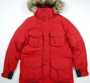 Ralph Lauren RLX Jacket Coat Parka Puffer Down Red Fur Cargo Tactical RARE M - Picture 1 of 6
