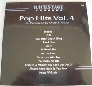 **KARAOKE CD+G DISC BACKSTAGE 109 POP HITS VOL.4 FREE UNTRACKED POST AUSTRALIA** - Picture 1 of 2
