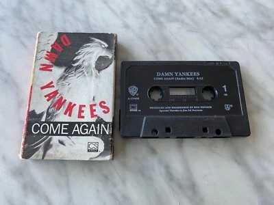 Damn Yankees Come Again CASSETTE Tape Single 1990 Warner 9 19408-4 Styx RARE OOP - Image 1 of 3